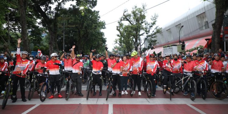 Meriah, Sebanyak 5.000 Peserta Mengikuti Event Fun Bike yang Digelar Polda Sumut dan Kodam I BB