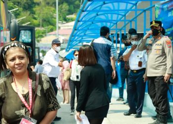 Pengamanan Jalur Balik Delegasi W-20 di Wilkum Polres Toba