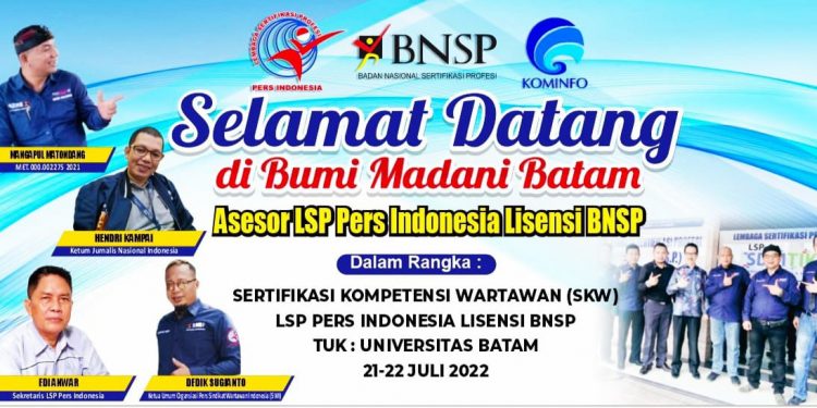 LSP Pers Indonesia Bakal Sertifikasi 35 Wartawan Utama di Batam