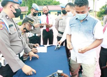 Polres Toba Lakukan Pemeriksaan Senjata Api