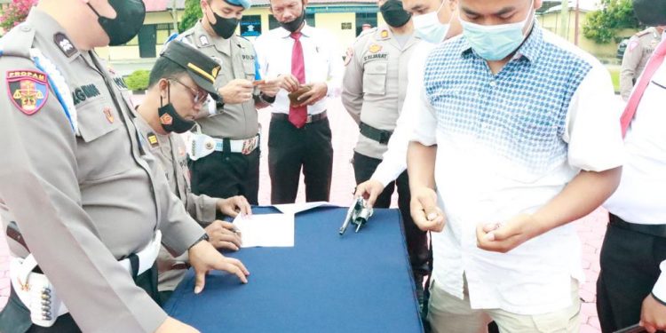 Polres Toba Lakukan Pemeriksaan Senjata Api