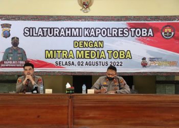 Kapolres Toba Menggelar Silaturahmi dengan Wartawan Sebagai Mitra Polri