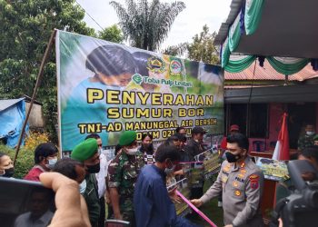 Kapolres Toba Hadiri Peresmian Sumur Bor di Desa Hutabulu Mejan