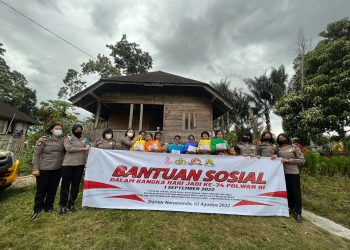 HUT Polwan ke-74, Polres Toba Menggelar Polwan Goes To School dan Bantuan Sosial