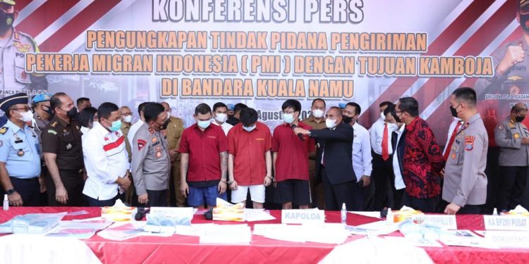 Reskrimum Polda Sumut Periksa 212 Pekerja Migran Indonesia yang Diberangkatkan ke Kamboja