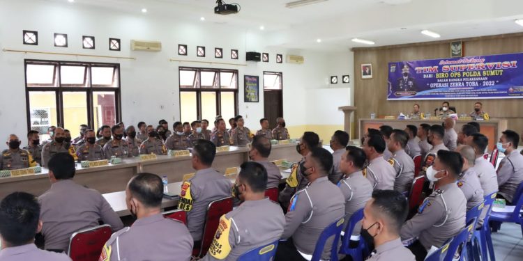 Supervisi Biro OPS Polda Sumut di Polres Simalungun, Evaluasi Operasi Zebra Toba-2022