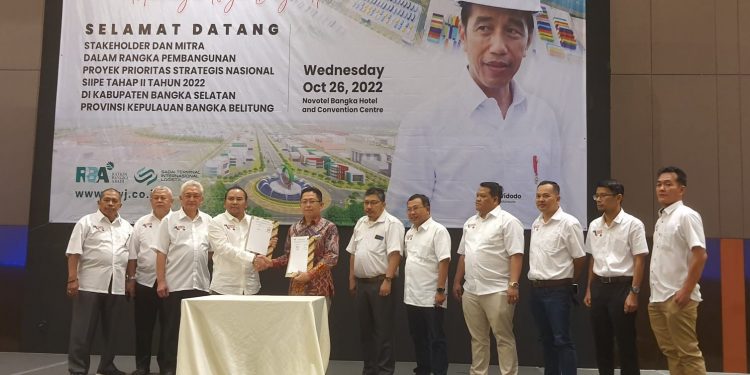 BUMN AMKA Tandatangani Paket Proyek Pekerjaan Infrastruktur di Kawasan Industri Sadai