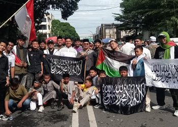 JPRMI Maimun dan RMJA Ikut Aksi Damai Bela Palestina di Masjid Raya Al-Mashun