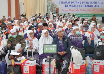 Jamaah Haji Kloter 6 Asal Langkat Tiba Dengan Selamat, Dikabarkan 1 Orang Wafat