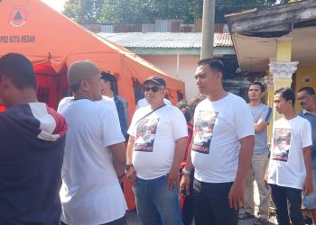 Tim Pemenangan Edy Rahmayadi Beri Bantuan Ke Posko Kebakaran Pulo Brayan