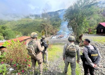 Rumah Kosong di Kampung Trikora Puncak Jaya Terbakar, Tim Satgas Segera Tindak Lanjut